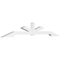 Ekena Millwork Vanguard Architectural Grade PVC Gable Bracket, 108"W x 18"H x 4"D x 4"F, 4/12 Pitch GBP108X18X0404VAN00 - alternate 1